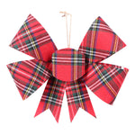 Vickerman MC211903 7" Red Plaid Bow Christmas Ornament. It Includes 6 Pieces Per Bag.