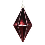 Vickerman MC212165D 5.5" Burgundy Shiny Finial Christmas Ornament 4 Pieces Per Bag