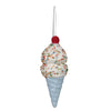 Vickerman MC224732 5.75" Light Blue Ice Cream Cone Ornament 3 Per Bag.