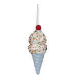 Vickerman MC224732 5.75" Light Blue Ice Cream Cone Ornament 3 Per Bag.