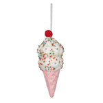 Vickerman MC224779 5.75" Pink Ice Cream Cone Ornament 3 Per Bag.