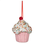 Vickerman MC224979 4.5" Pink Cupcake Ornament 2 Per Bag.