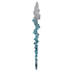 Vickerman MC225132 10" Light Blue Icicle Ornament 4 Per Bag.