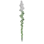 Vickerman MC225173 10" Light Green Icicle Ornament 4 Per Bag.