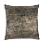 Mira Cotton Pillow 24" X 24" Textured Decorative Cushion with Gold Foil Metallic Detail Modern Glam Style By Cloud9