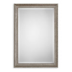 Textured Metallic Wall Mirror 30" H Beveled Decorative Wall Mirror Modern Accent for Living Room Bedroom Entryway by One Pixie Street