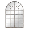 Decorative wall mirror with a window-like design on a white background