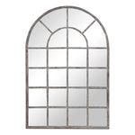 Arched Windowpane Wall Mirror 44" H Farmhouse Decorative Mirror by One Pixie Street