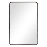 Rounded Corner Decorative Wall Mirror 36.125" H Metal Frame Mirror by One Pixie Street