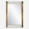 Uttermost 09953 Nera Plated Brass Wall Mirror with Acrylic Band Accents