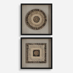 Uttermost 04367 Intertwine Knit Paper Shadow Box Set Of 2 in Brown