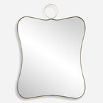 Uttermost 09974 Talia Brass Vanity Mirror with Curved Stainless Steel Frame