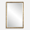 Uttermost 09993 Sutton Gold Vanity Mirror Aged Finish with Beveled Glass and Plaster Texture