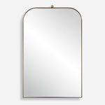 Uttermost 08185 Cassidy Arch Mirror with Polished Brass Plated Stainless Steel Frame