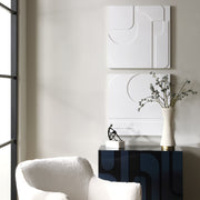 Uttermost 04373 Contours White Wood Wall Decor Set Of 2