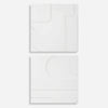 Uttermost 04373 Contours White Wood Wall Decor Set Of 2