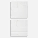 Uttermost 04373 Contours White Wood Wall Decor Set Of 2