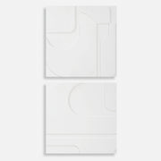 Uttermost 04373 Contours White Wood Wall Decor Set Of 2