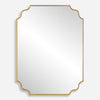 Uttermost 09987 Lennyn Gold Vanity Mirror with Graceful Curves and Lightly Antiqued Gold Leaf Finish