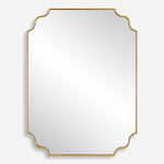 Uttermost 09987 Lennyn Gold Vanity Mirror with Graceful Curves and Lightly Antiqued Gold Leaf Finish