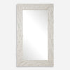 Uttermost 08187 Quarry Rectangle Stone Veneer Mirror with Aged Ivory Textured Finish