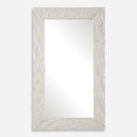 Uttermost 08187 Quarry Rectangle Stone Veneer Mirror with Aged Ivory Textured Finish