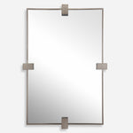 Uttermost 08189 Bateau Modern Mirror in Gray with Brushed Gunmetal Finish