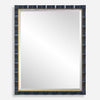 Uttermost 08207 Gulf Navy Blue Mirror with Scalloped Edge and Gold Leaf Inner Liner