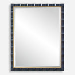 Uttermost 08207 Gulf Navy Blue Mirror with Scalloped Edge and Gold Leaf Inner Liner