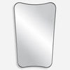 Uttermost 08212 Belvoir Contemporary Black Vanity Mirror with Curved Iron Frame