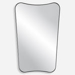 Uttermost 08212 Belvoir Contemporary Black Vanity Mirror with Curved Iron Frame