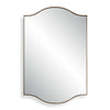 Decorative wall mirror with a bronze frame on a white background