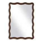 Scalloped Wall Mirror 32.5" H Antique Bronze Gold MDF Decorative Mirror by One Pixie Street
