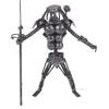 Metal Predator Figurine – Handmade Warrior with Spear – 9.45 Inch Height