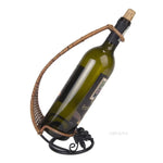 Embellished Wine Holder – Grapevine Design – 11.02 in Rattan Metal Stand By Old Modern Handicrafts