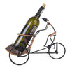 Metal Rickshaw Cyclist Wine Holder – Asian Style – 10.24 Inch Decorative Display
