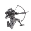 Handmade Metal Predator Figurine – Bow & Arrow Pose 2 – 9 Inches Tall