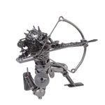 Handmade Metal Predator Figurine 9" Tall– Bow & Arrow Pose 2 By Old Modern Handicrafts