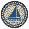 Eco-Friendly Sailboat Hot Pad – 10" Round Nautical Accent for Table or Wall