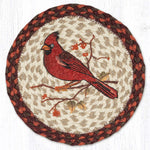 Earth Rugs Cardinal Art Round Jute Trivet 10"x10" for Dining Table Use