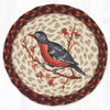 Wildlife Table Accent – Round Jute Robin Trivet, Country Kitchen Style