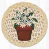 10 Inch Daisy Clay Pot Round Jute Hot Pad – Rustic Kitchen Accessory