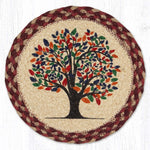 Earth Rugs Rustic Tree of Life Round Jute Trivet – 10" Heat Resistant Table Mat