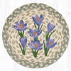 Earth Rugs Crocus Printed Round 10" Jute Trivet – Floral Kitchen Decor