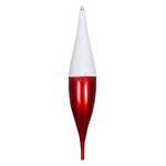 Vickerman MT181303 22" Red Candy/White Glitter Finial