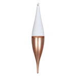 Vickerman MT181258 13" Rose Gold Candy/White Glitter Finial 3/Bag