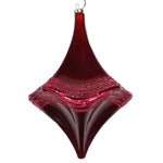 Vickerman MT194065D 8" Burgundy Candy Glitter Drop Christmas Ornament