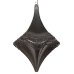 Vickerman MT194084D 8" Gunmetal Candy Glitter Drop Ornament