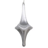 Vickerman MT194107D 12" Silver Candy Glitter Drop Christmas Ornament.
