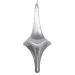 Vickerman MT194107D 12" Silver Candy Glitter Drop Christmas Ornament.